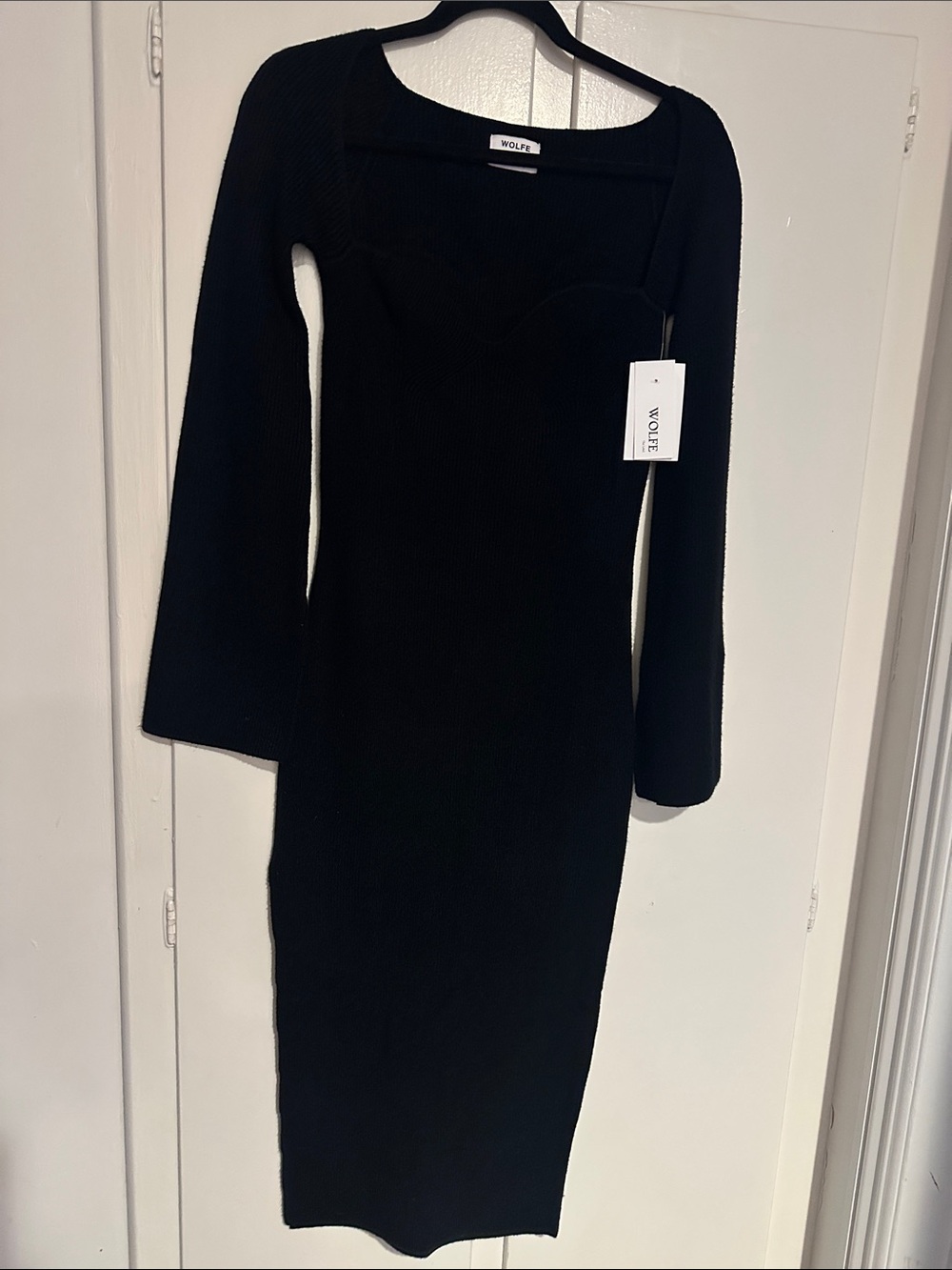 Wolfe ribbed knit maxi dress